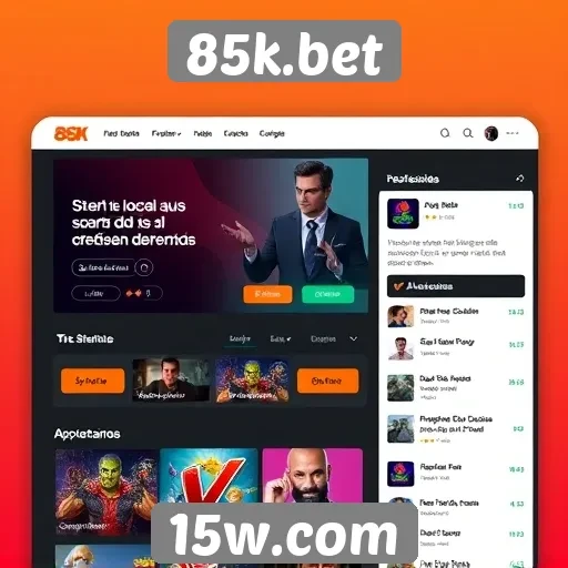 Interface e experiência do usuário no 85k.bet